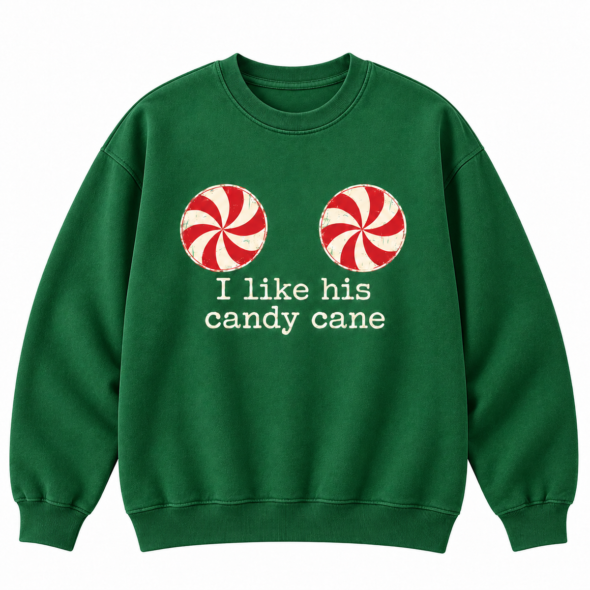 I Like His Candy Cane Peppermint Christmas Graphic Apparel
