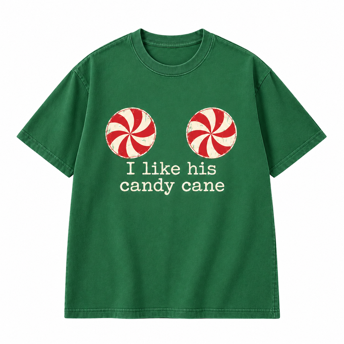 I Like His Candy Cane Peppermint Christmas Graphic Apparel