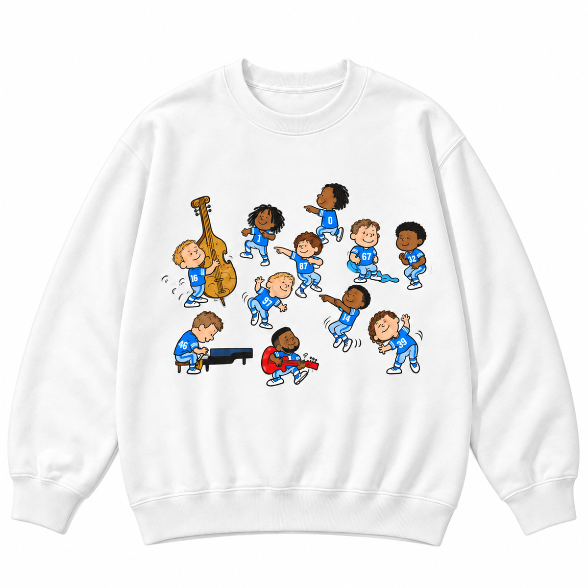 Baseball Game Day Cartoon Band Graphic Apparel