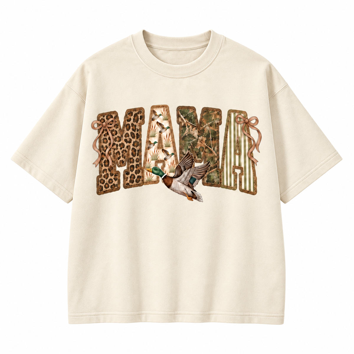 Leopard Camo Mama Duck Graphic Apparel