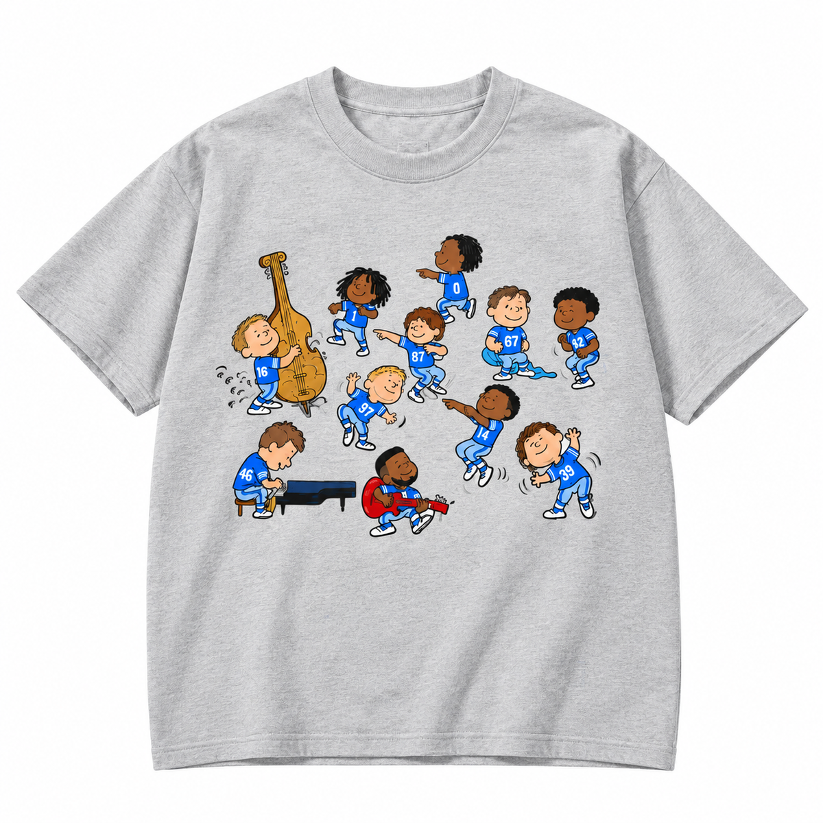 Baseball Game Day Cartoon Band Graphic Apparel