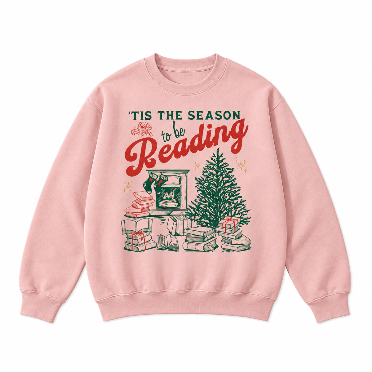 ’Tis The Season To Be Reading Christmas Graphic Apparel