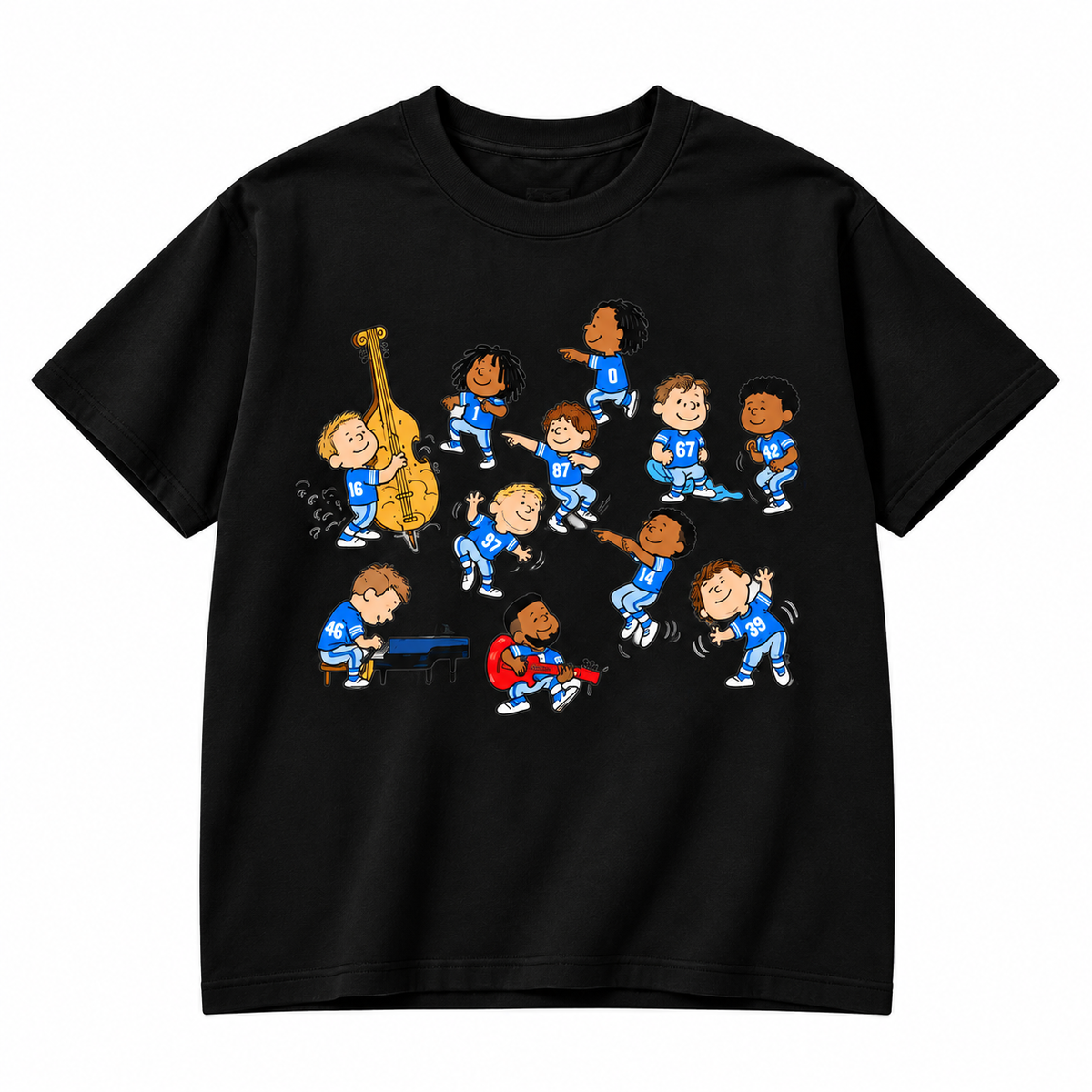 Baseball Game Day Cartoon Band Graphic Apparel
