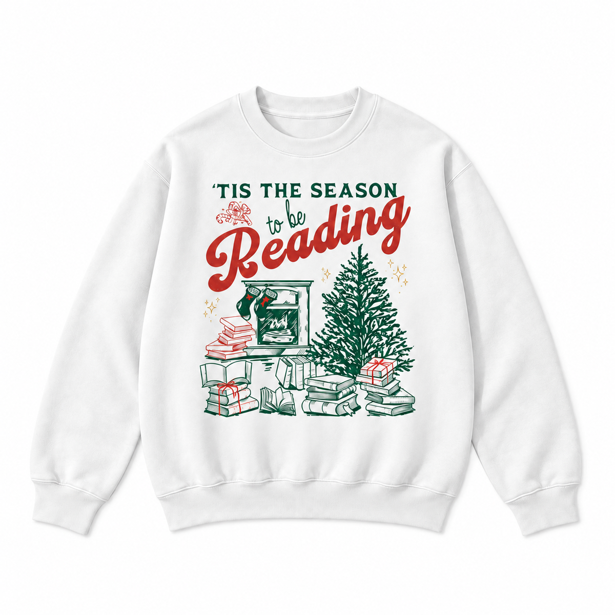 ’Tis The Season To Be Reading Christmas Graphic Apparel