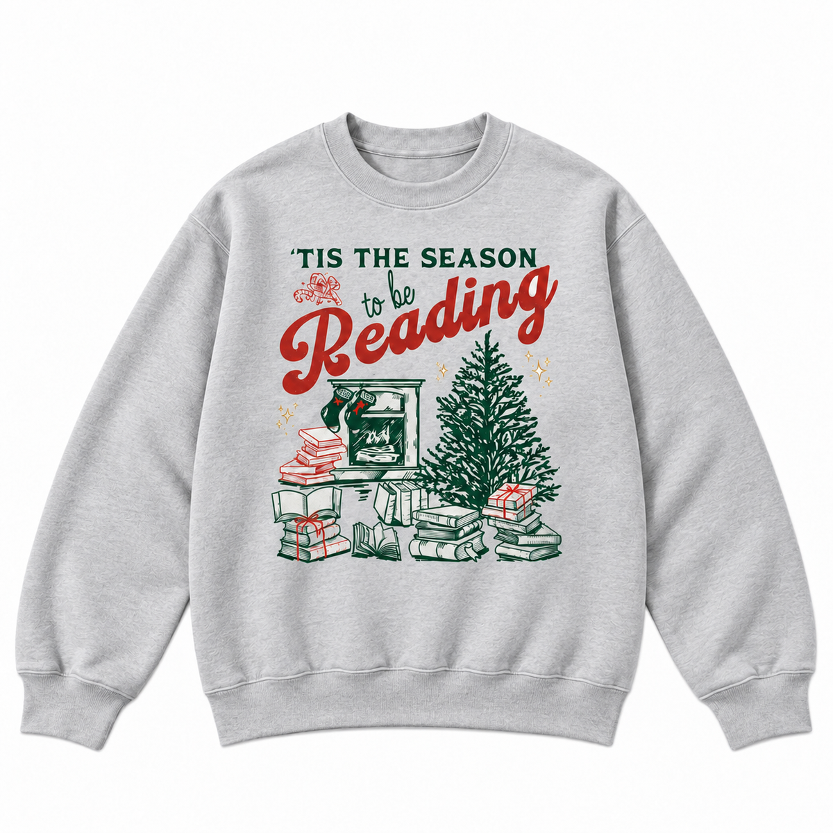 ’Tis The Season To Be Reading Christmas Graphic Apparel