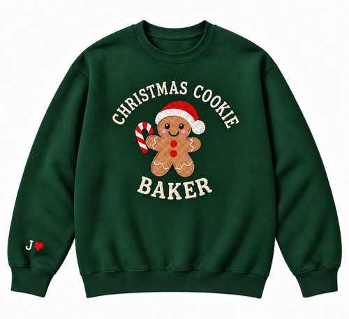 Christmas Cookie Baker Gingerbread Embroidered Apparel