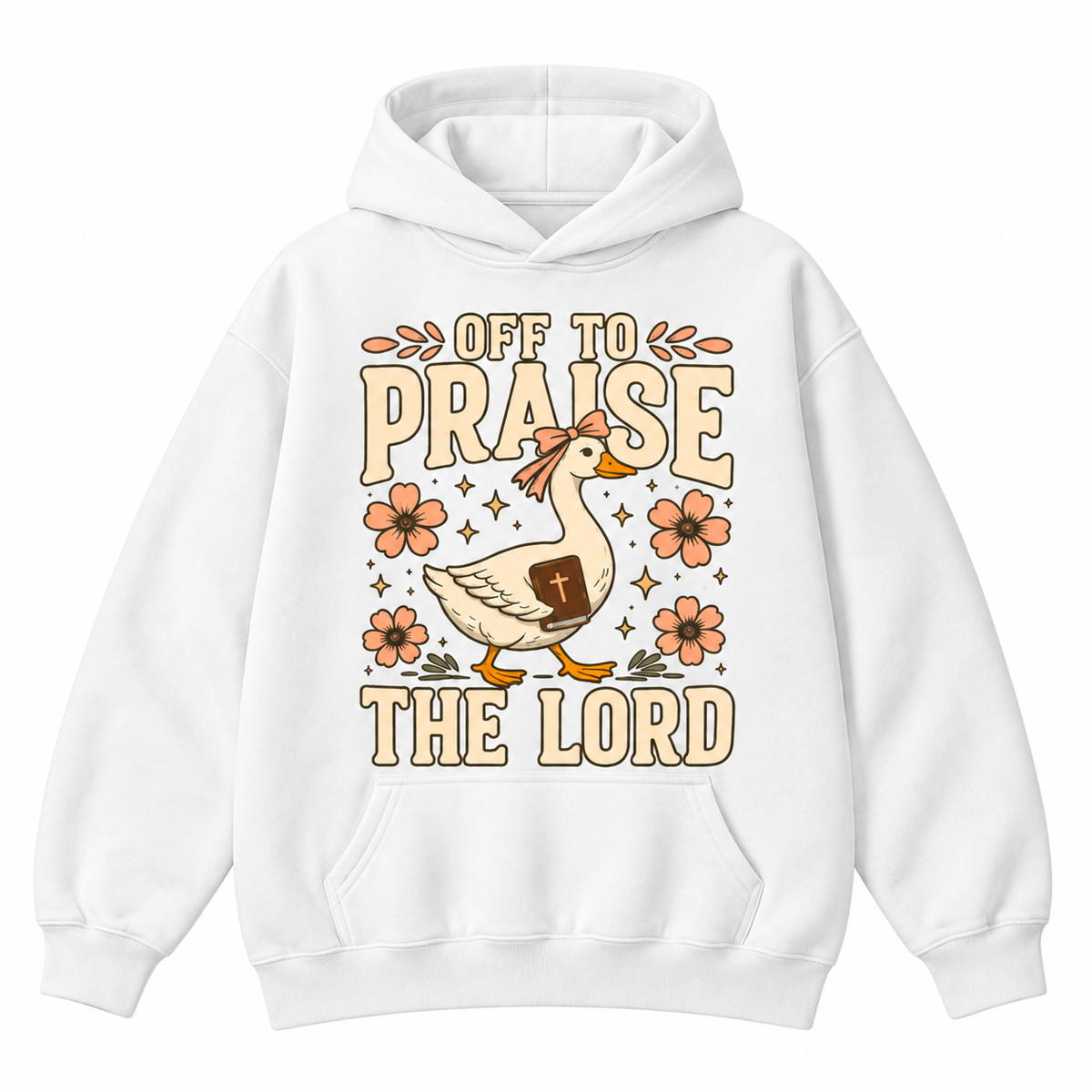 Off to Praise the Lord Faith Goose Graphic Apparel