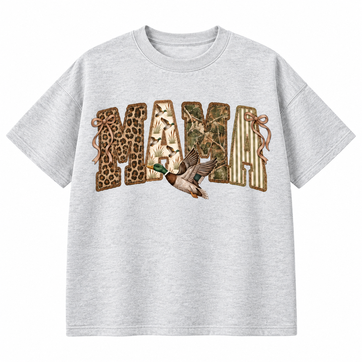 Leopard Camo Mama Duck Graphic Apparel