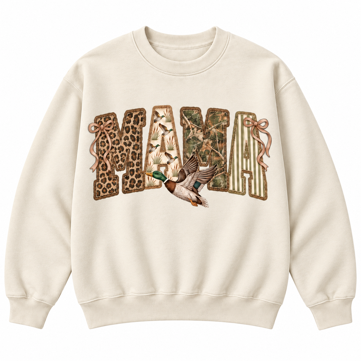 Leopard Camo Mama Duck Graphic Apparel