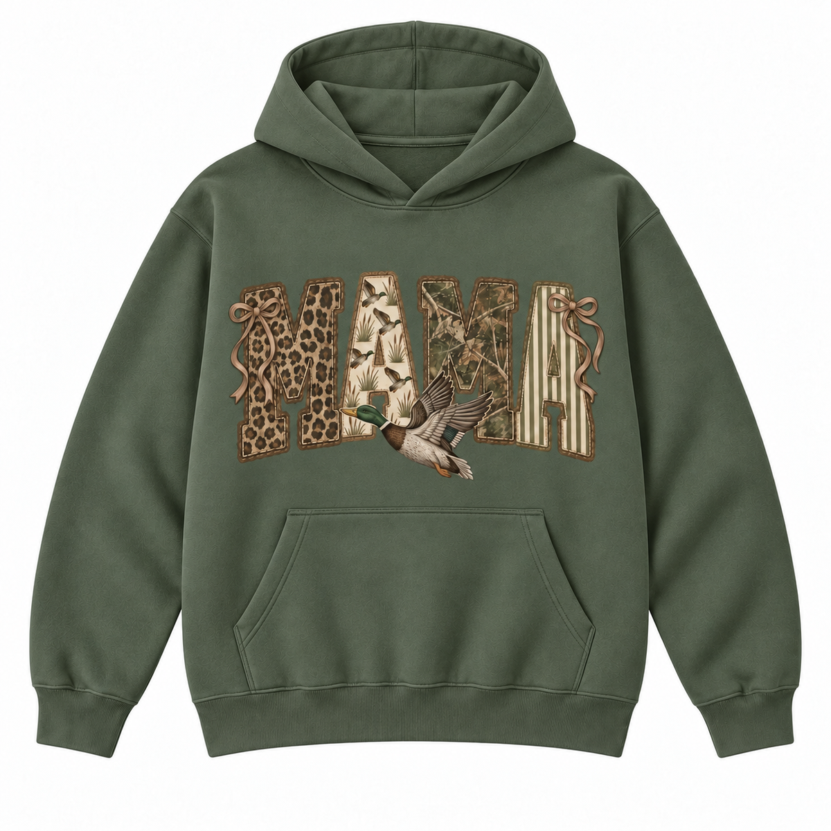 Leopard Camo Mama Duck Graphic Apparel