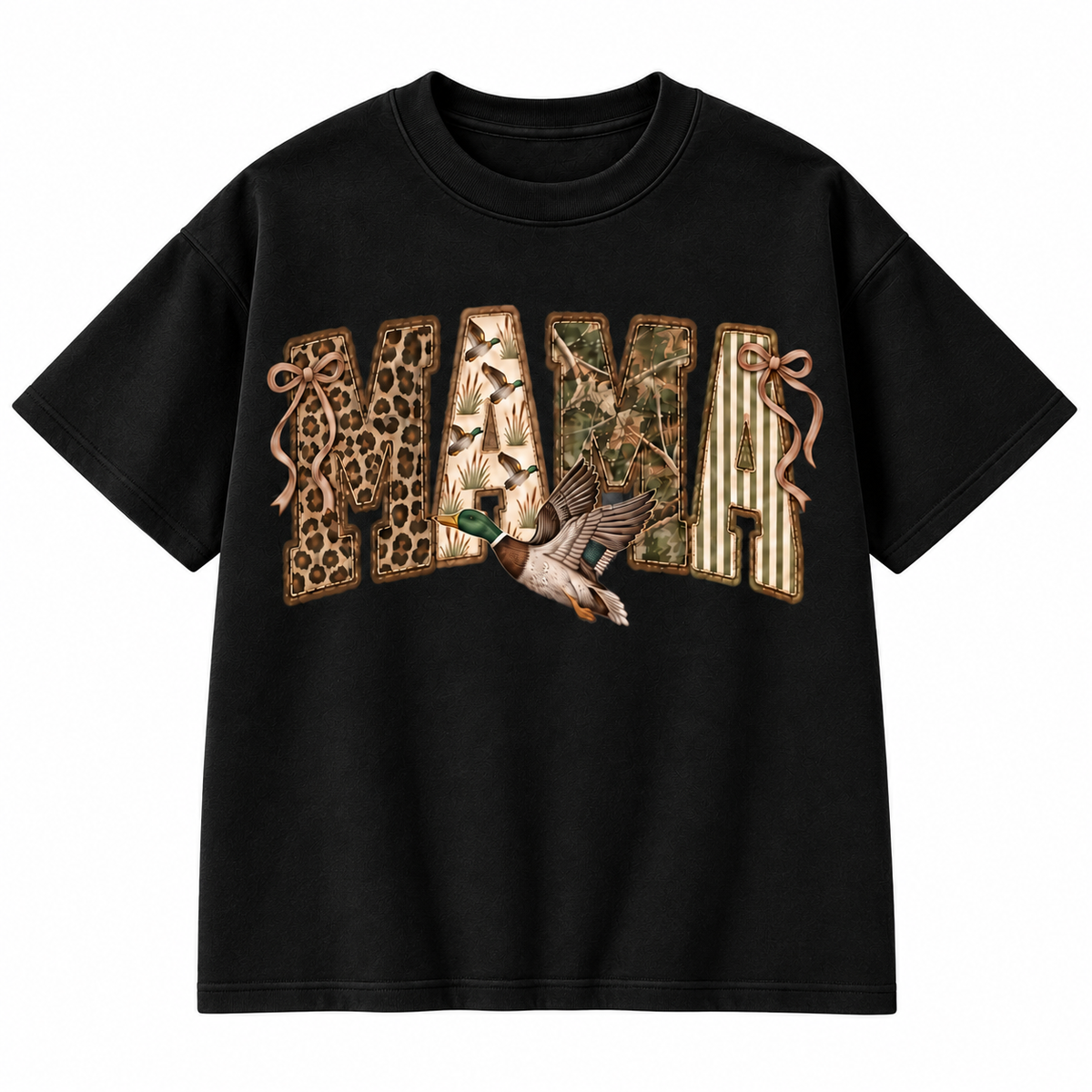 Leopard Camo Mama Duck Graphic Apparel