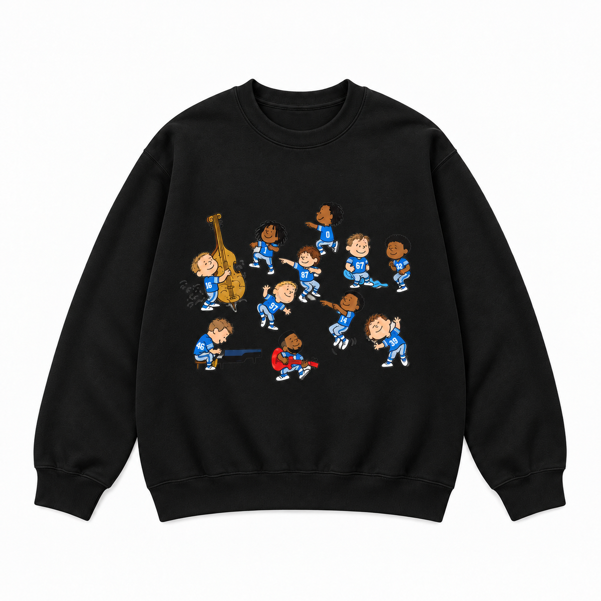 Baseball Game Day Cartoon Band Graphic Apparel