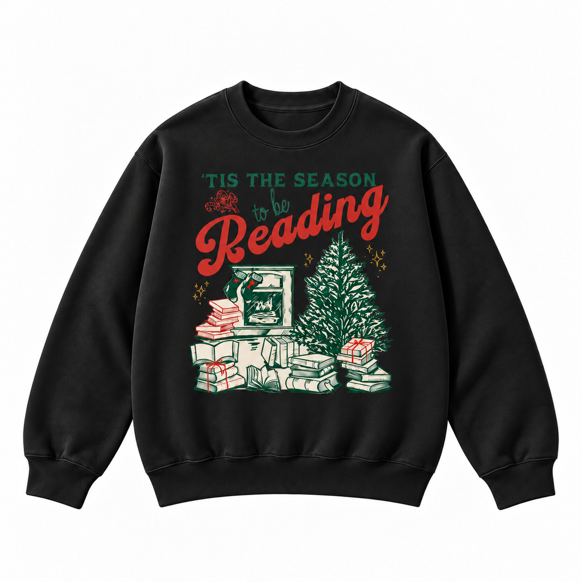 ’Tis The Season To Be Reading Christmas Graphic Apparel