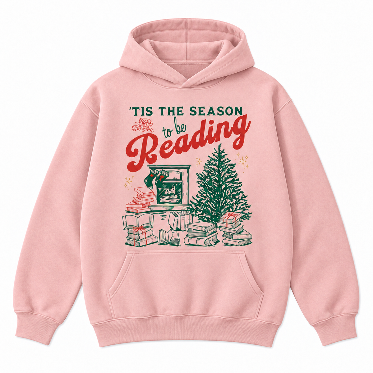 ’Tis The Season To Be Reading Christmas Graphic Apparel
