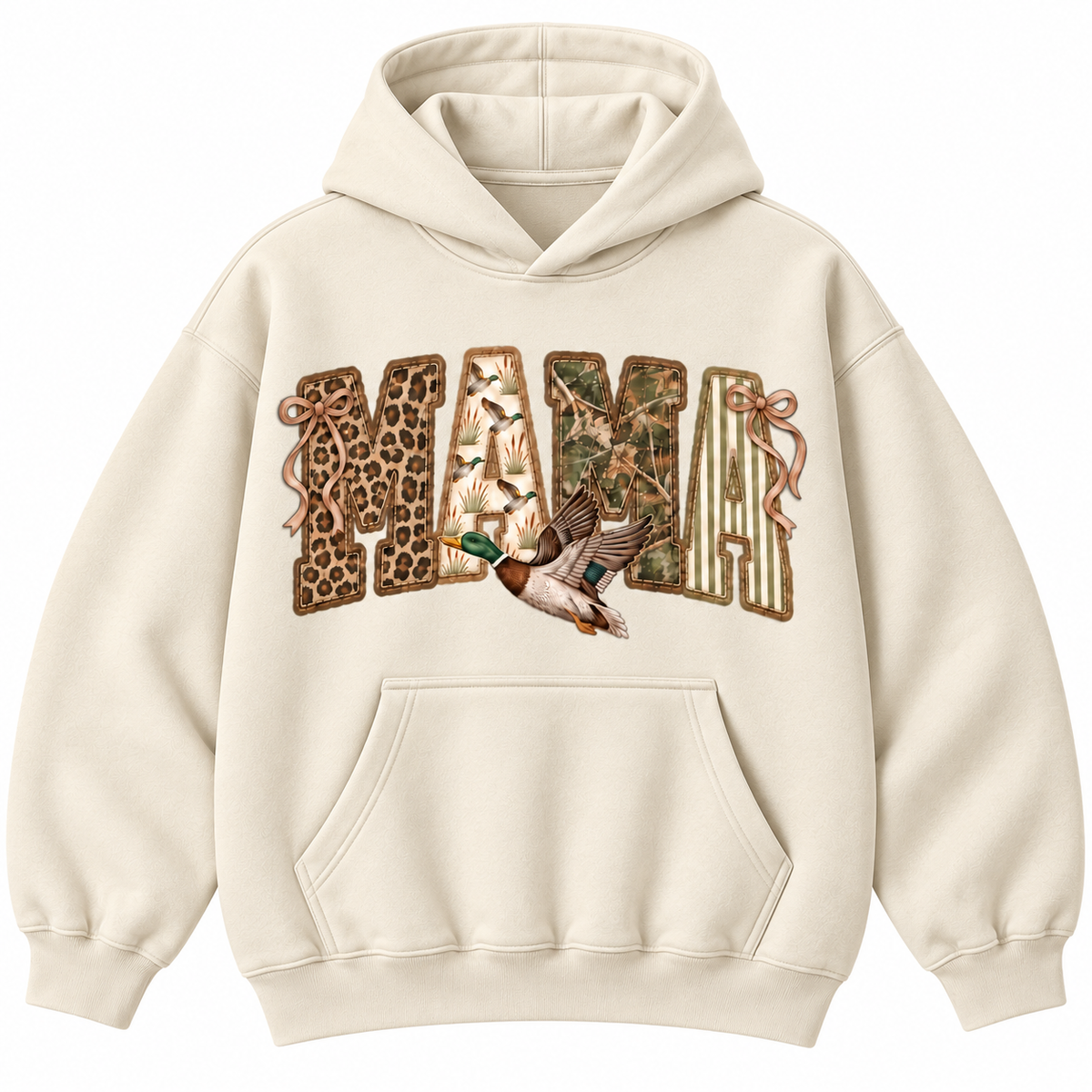 Leopard Camo Mama Duck Graphic Apparel