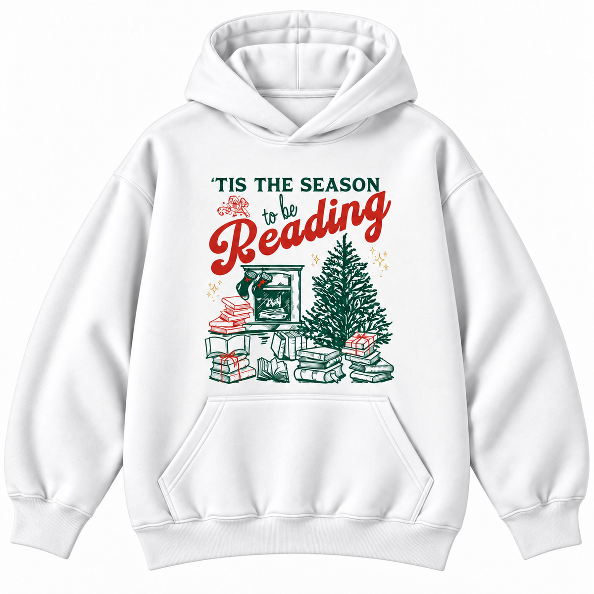 ’Tis The Season To Be Reading Christmas Graphic Apparel