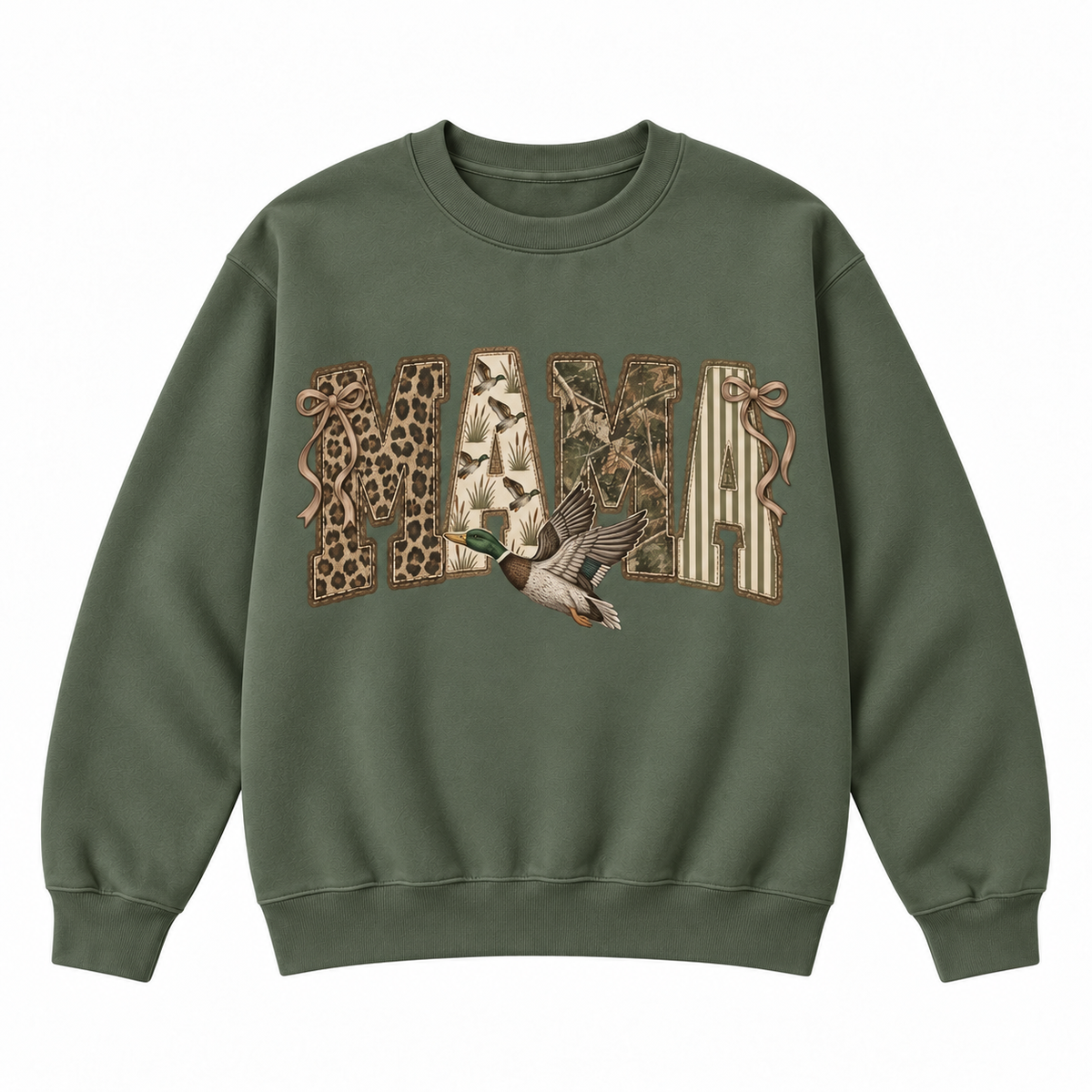 Leopard Camo Mama Duck Graphic Apparel
