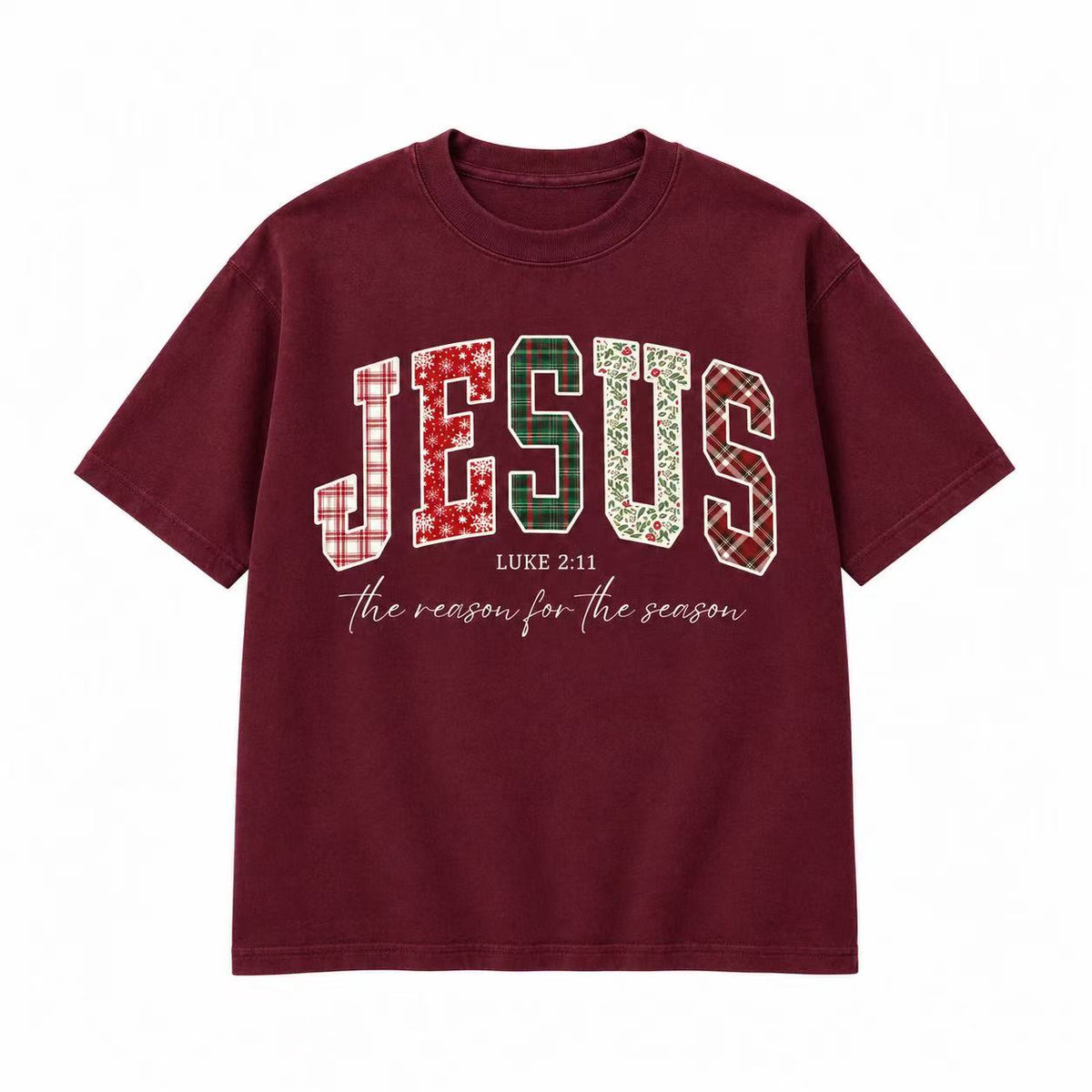 Jesus The Reason for the Season Embroidered Christmas Sweatshirt & Hoodie