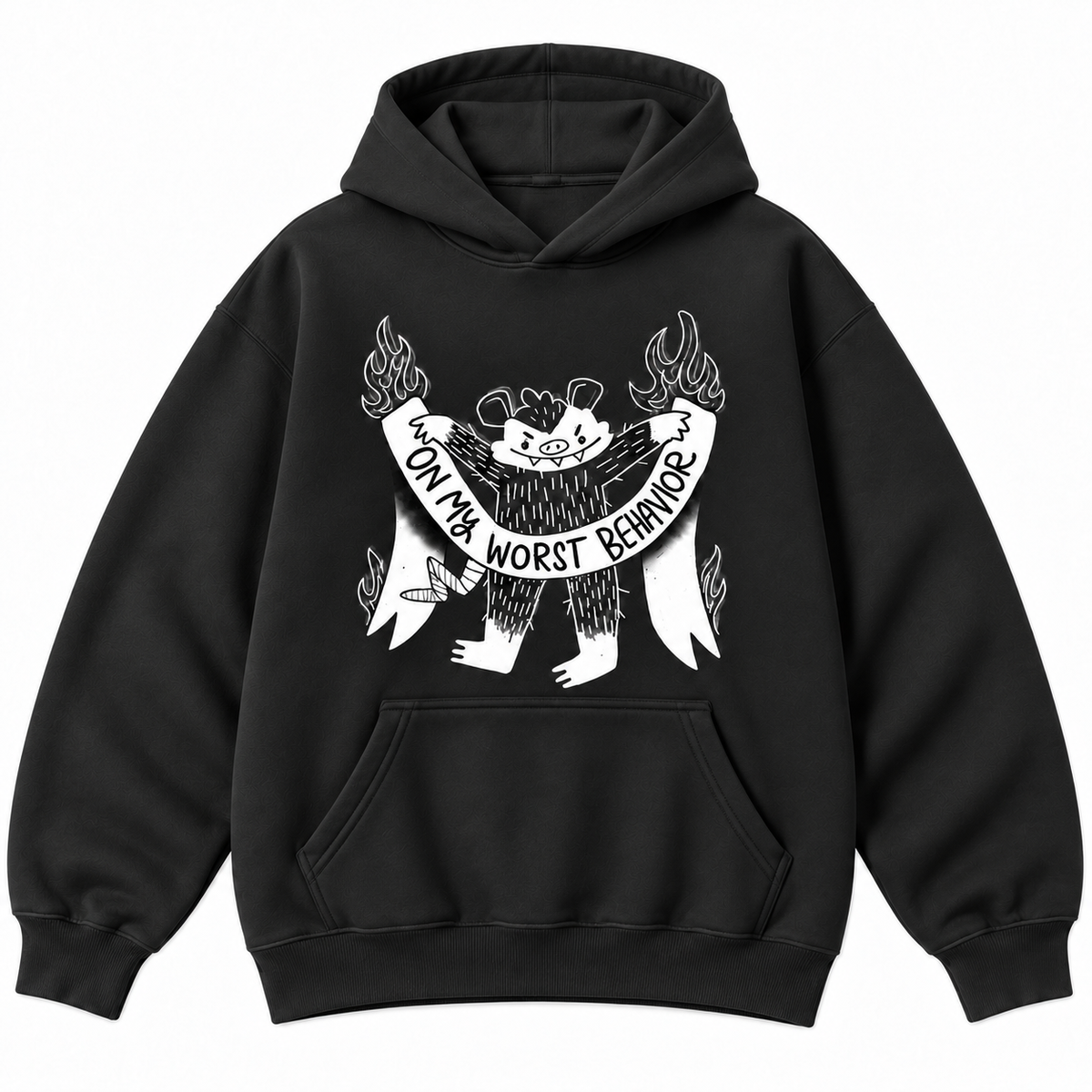 On My Worst Behavior Funny Monster Graphic Apparel