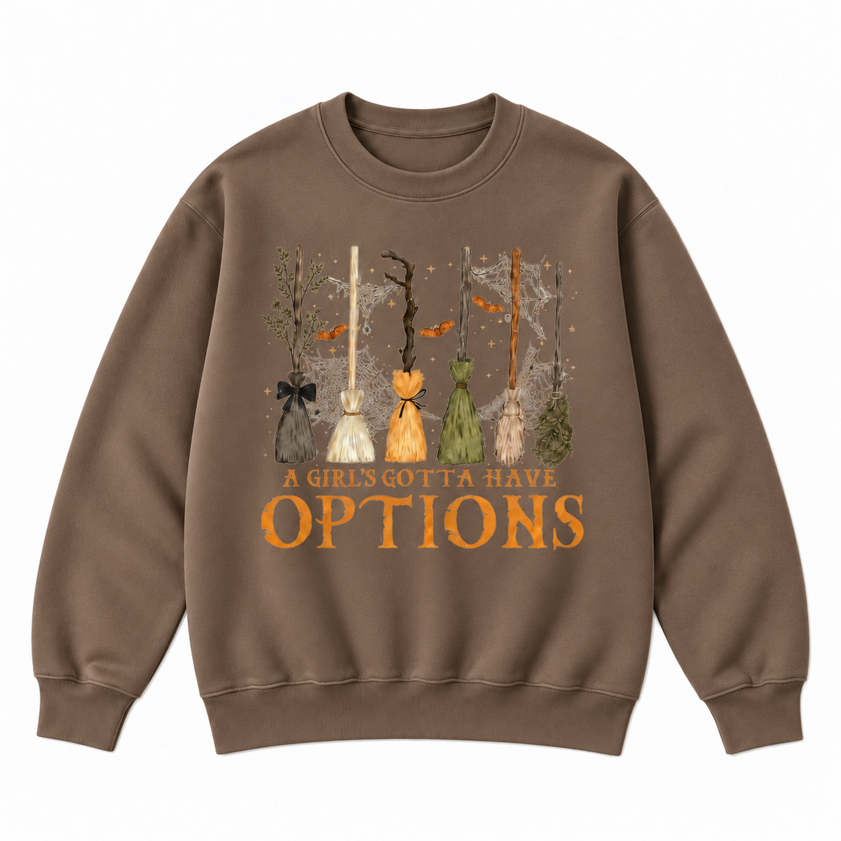 A Girl’s Gotta Have Options Halloween Broom Graphic Apparel