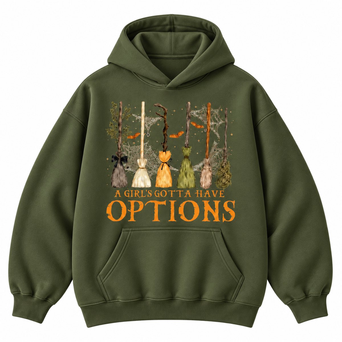 A Girl’s Gotta Have Options Halloween Broom Graphic Apparel