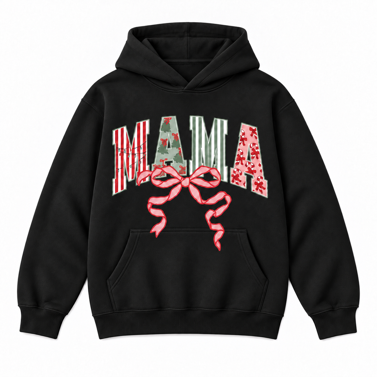 Christmas Mama Bow Holiday Graphic Apparel