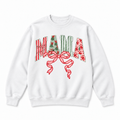 Christmas Mama Bow Holiday Graphic Apparel