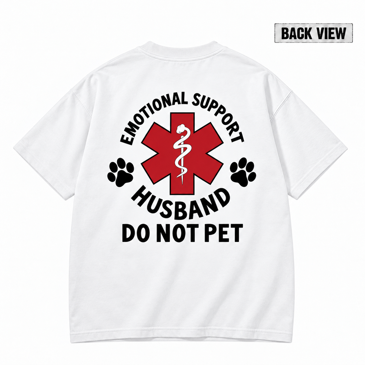 Emotional Support Husband Do Not Pet Graphic Apparel