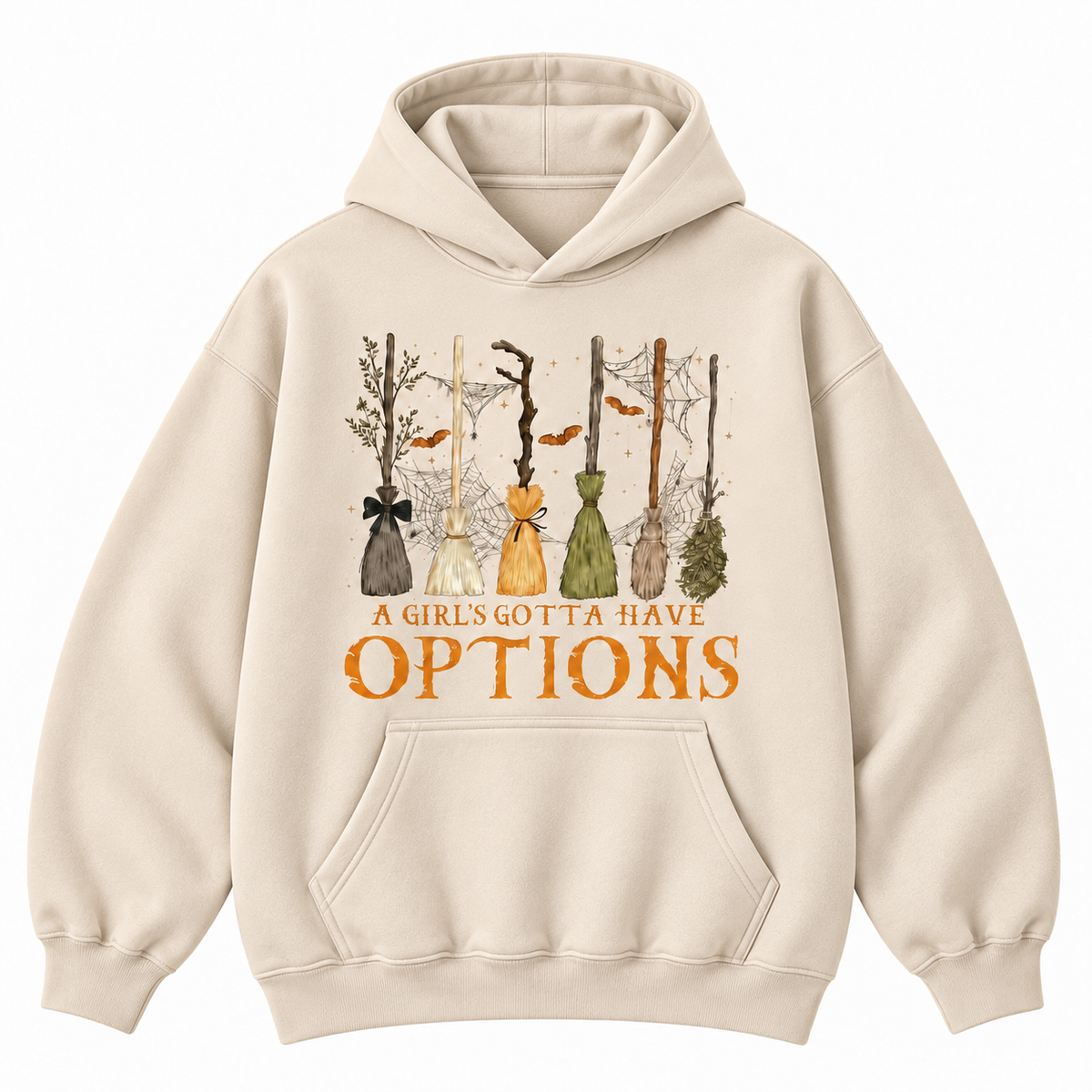 A Girl’s Gotta Have Options Halloween Broom Graphic Apparel