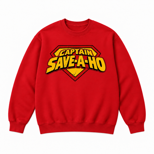 Captain Save-A-Ho Superhero Funny Graphic Apparel