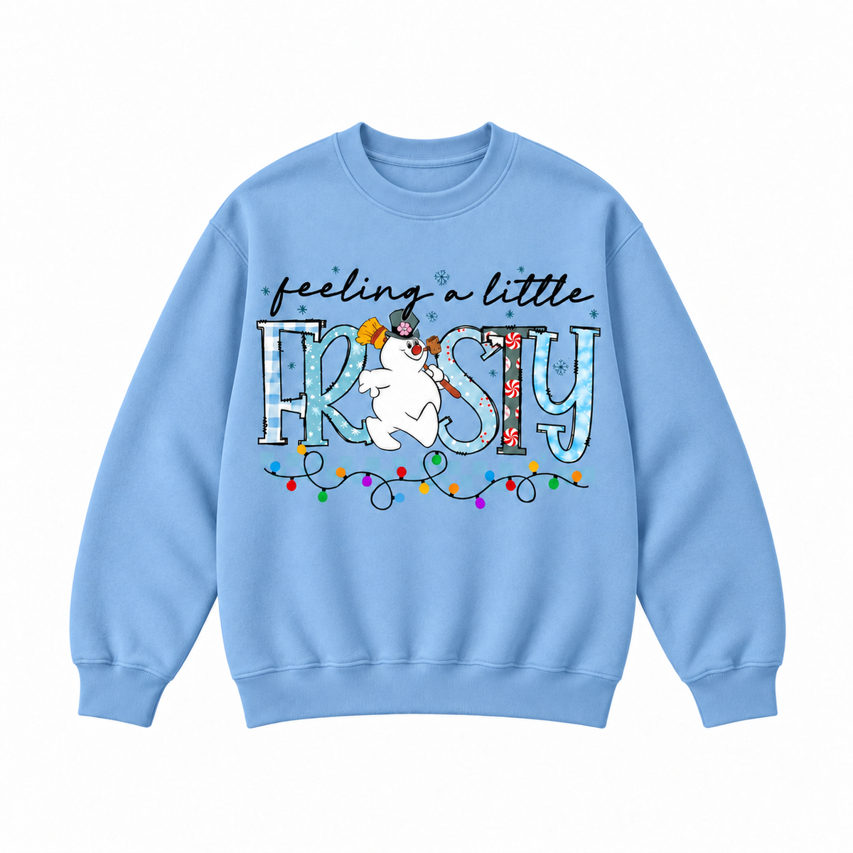 Feeling a Little Frosty Snowman Christmas Graphic Apparel