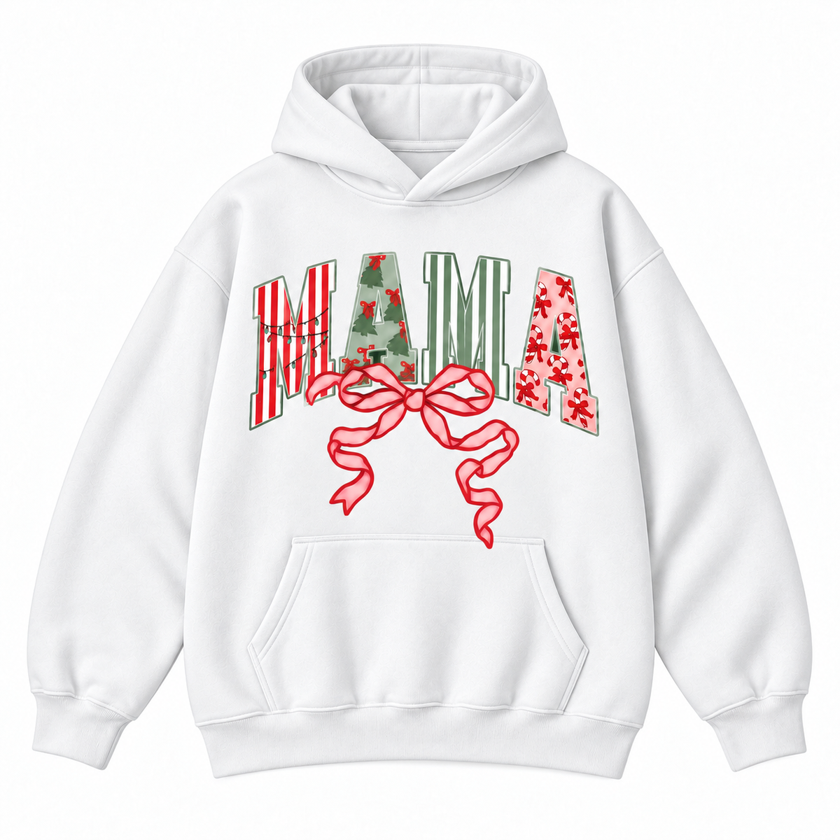 Christmas Mama Bow Holiday Graphic Apparel