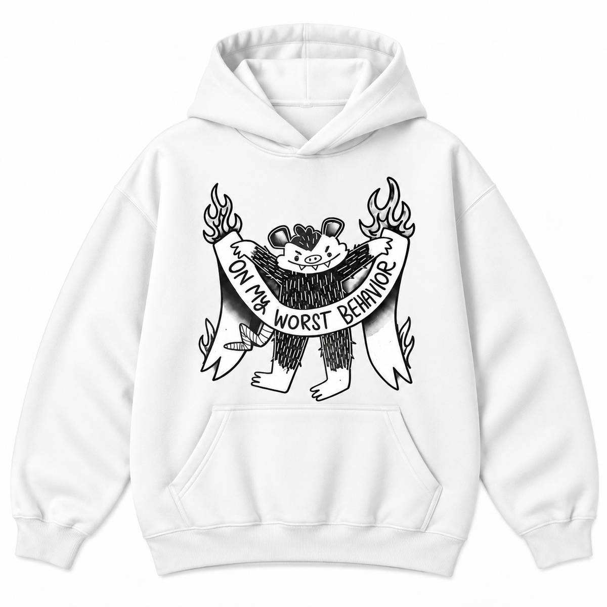 On My Worst Behavior Funny Monster Graphic Apparel
