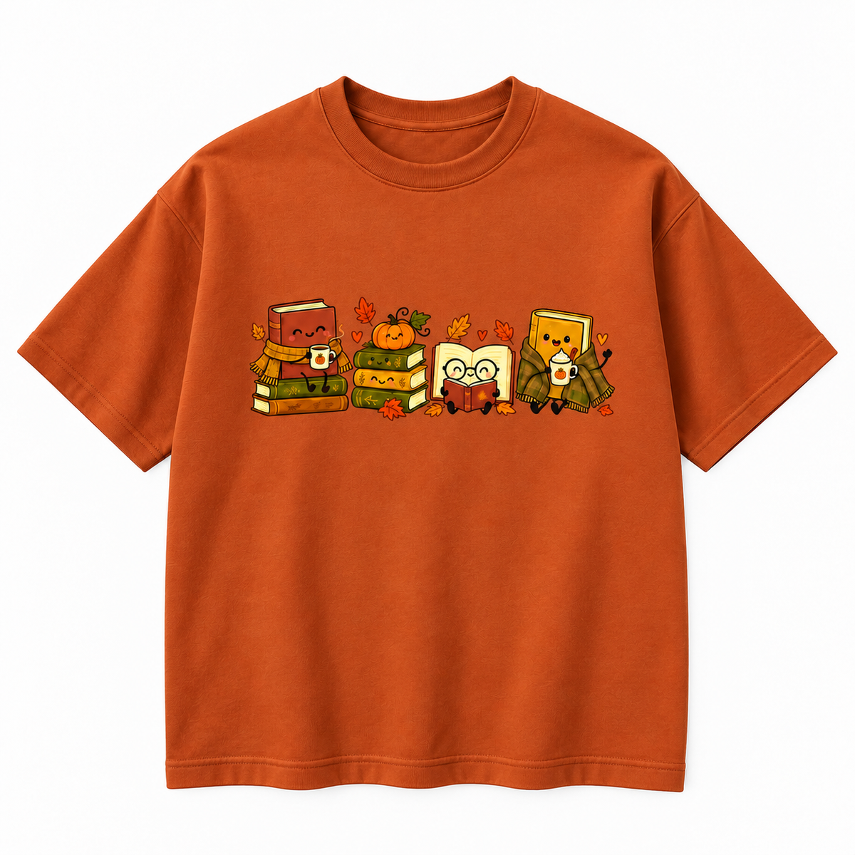 Cozy Autumn Book Lover Cute Reading Graphic Apparel
