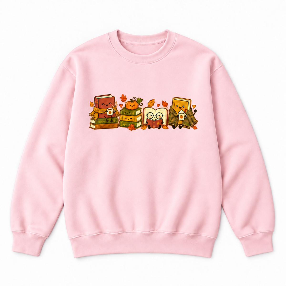 Cozy Autumn Book Lover Cute Reading Graphic Apparel