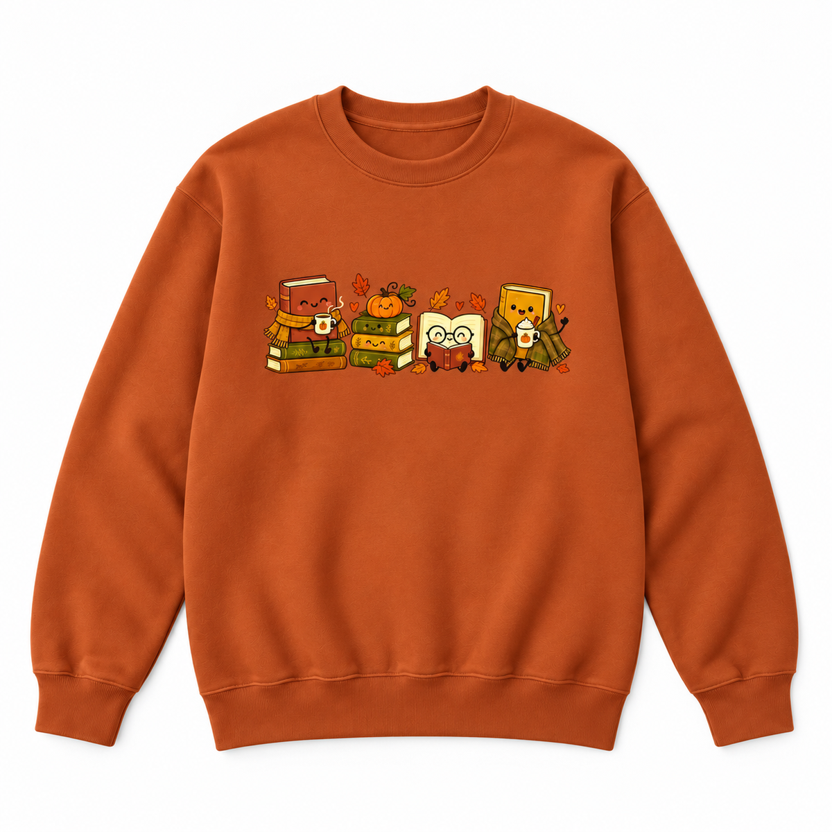 Cozy Autumn Book Lover Cute Reading Graphic Apparel