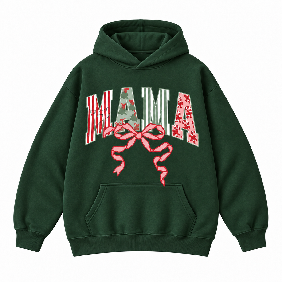 Christmas Mama Bow Holiday Graphic Apparel