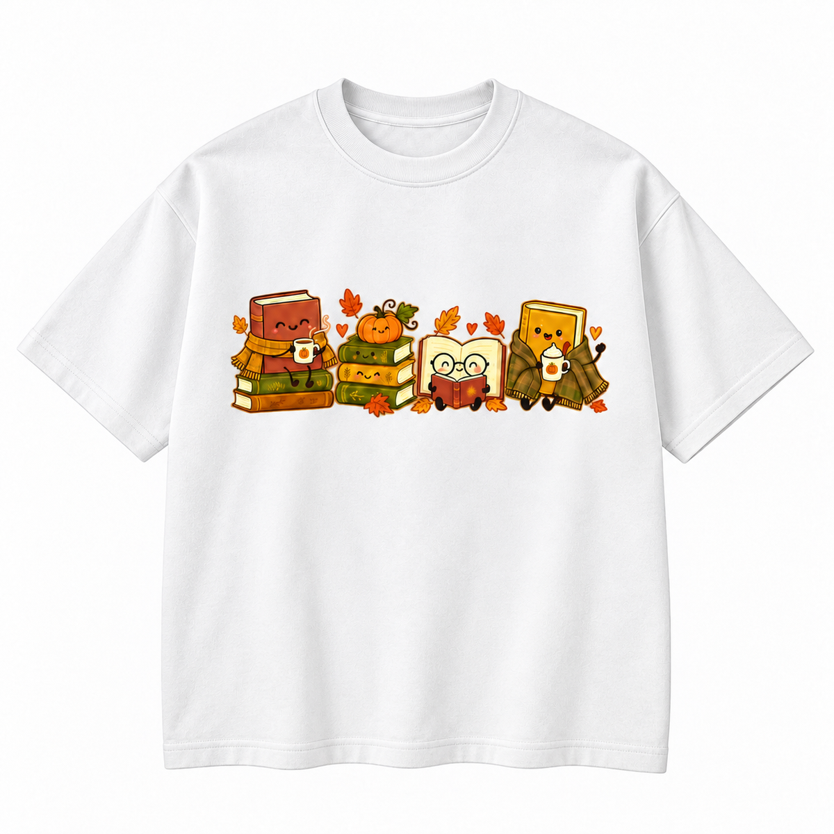Cozy Autumn Book Lover Cute Reading Graphic Apparel