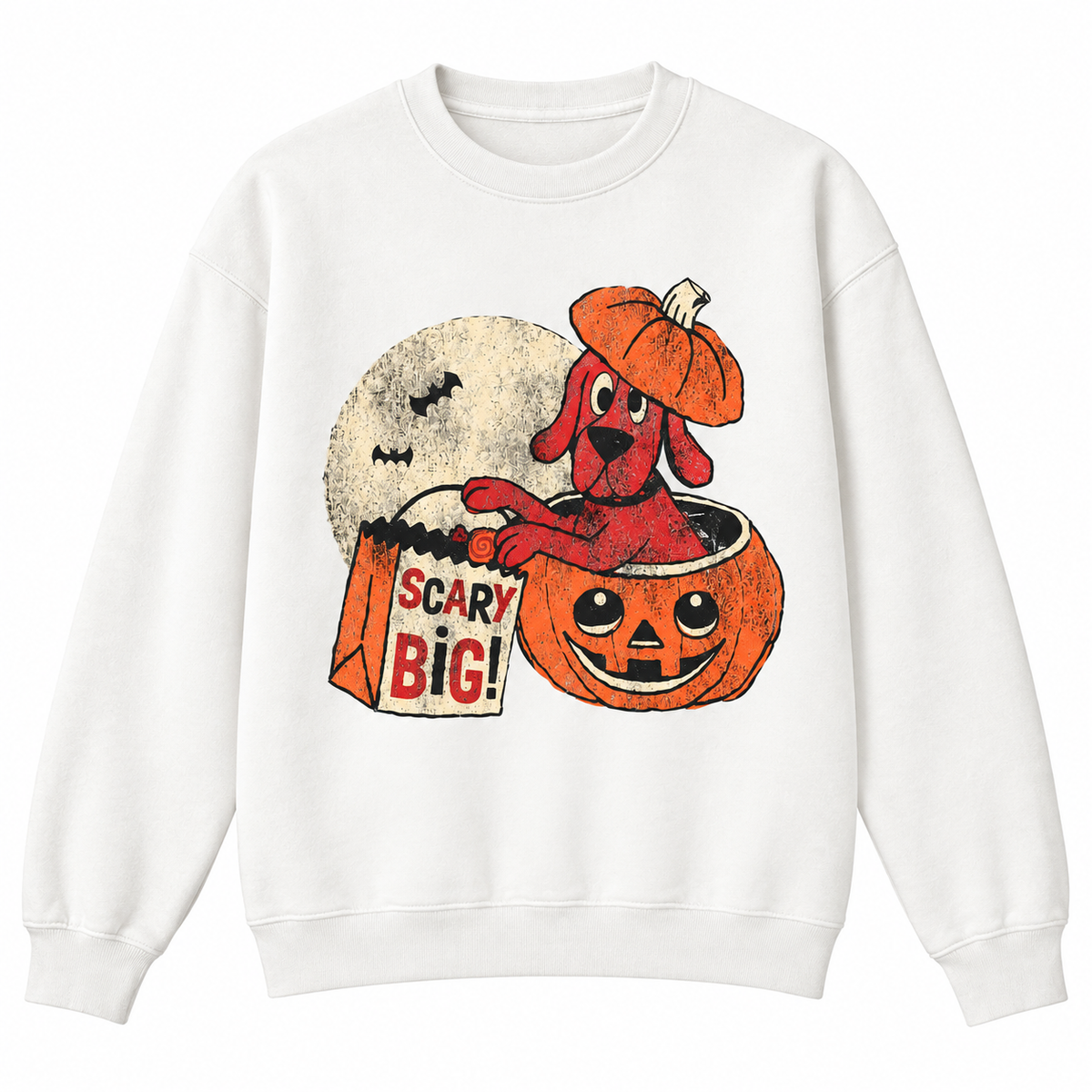 SCARY BIG Retro Halloween Dog Sweatshirt & Hoodie