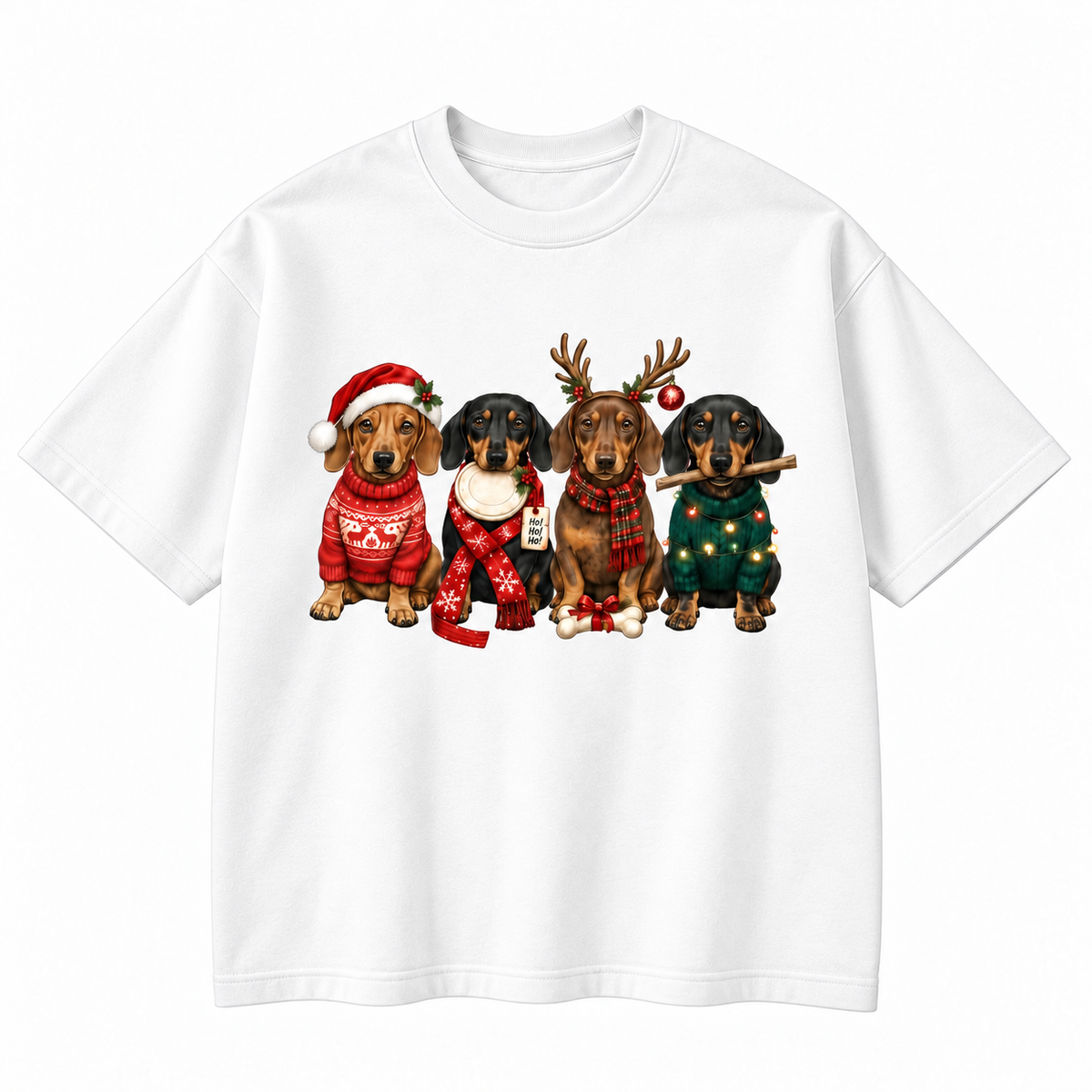 Christmas Dachshund Holiday Dog Graphic Apparel