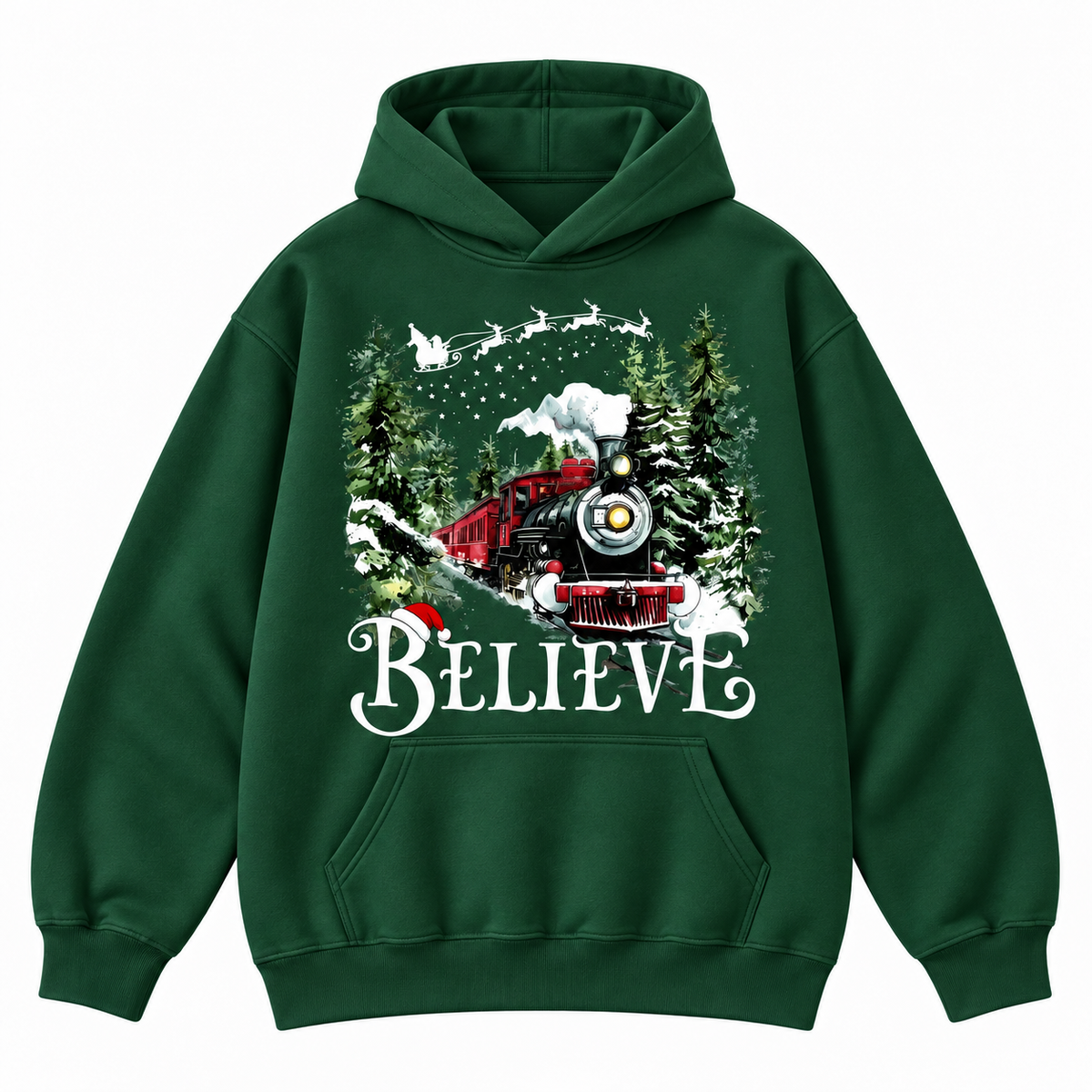 Believe Christmas Train Holiday Graphic Apparel