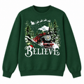 Believe Christmas Train Holiday Graphic Apparel