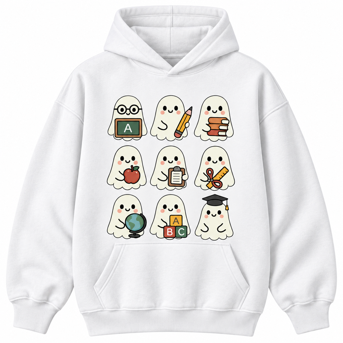 Cute Ghost Teacher Halloween Sweatshirt & Hoodie
