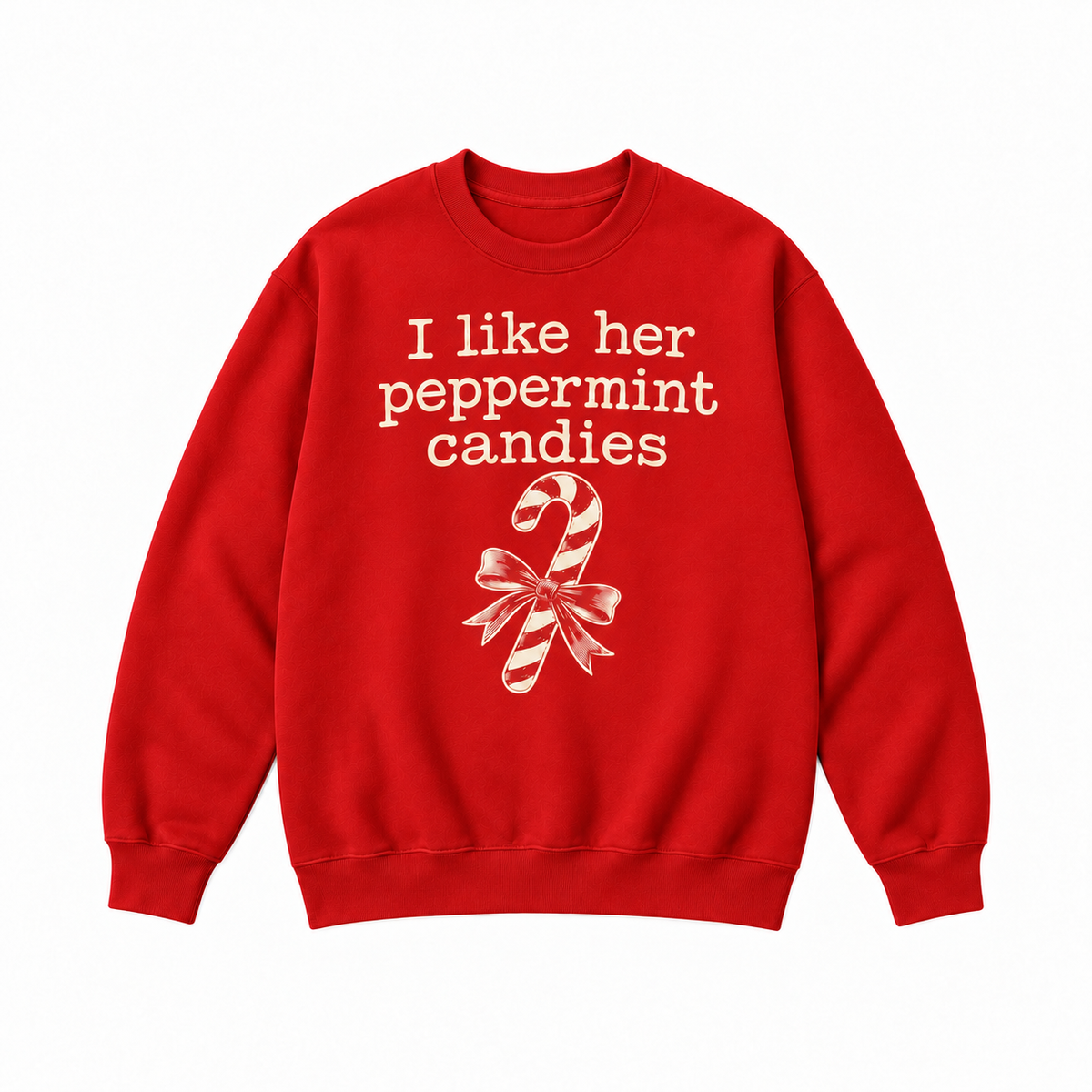 I Like His Candy Cane Peppermint Christmas Graphic Apparel