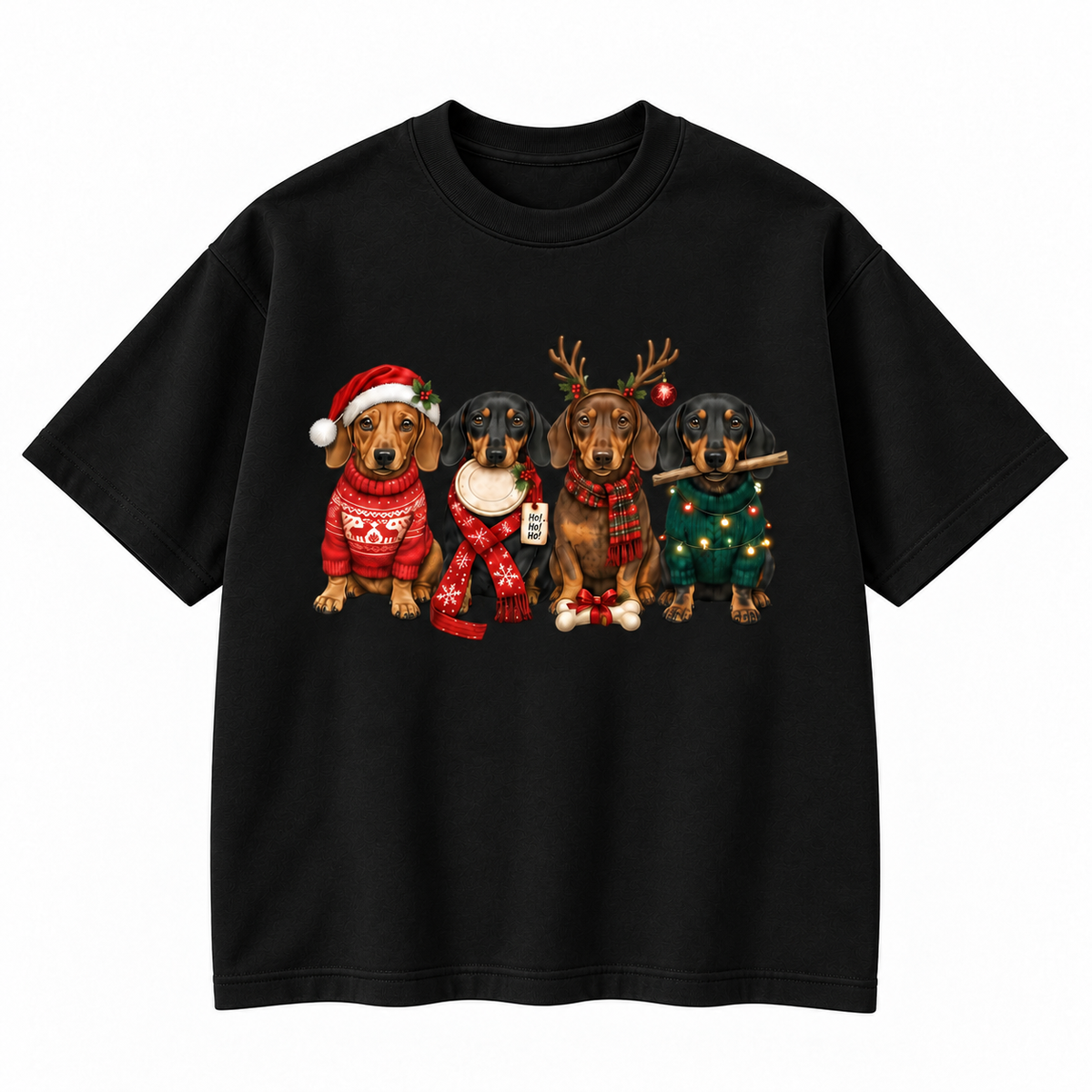 Christmas Dachshund Holiday Dog Graphic Apparel