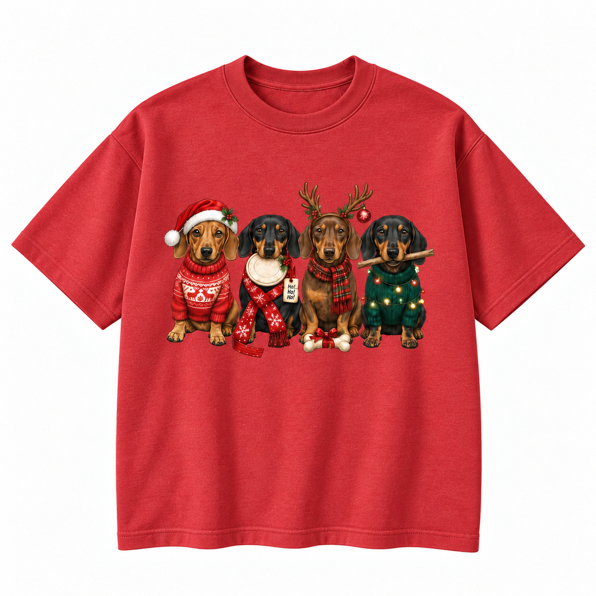 Christmas Dachshund Holiday Dog Graphic Apparel