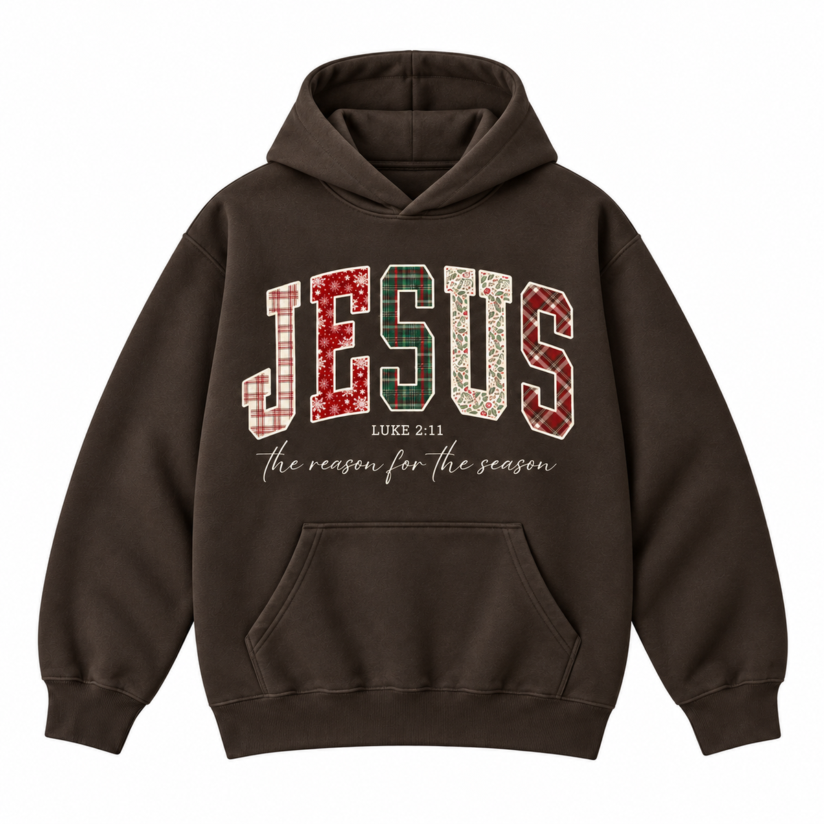 Jesus The Reason for the Season Embroidered Christmas Sweatshirt & Hoodie