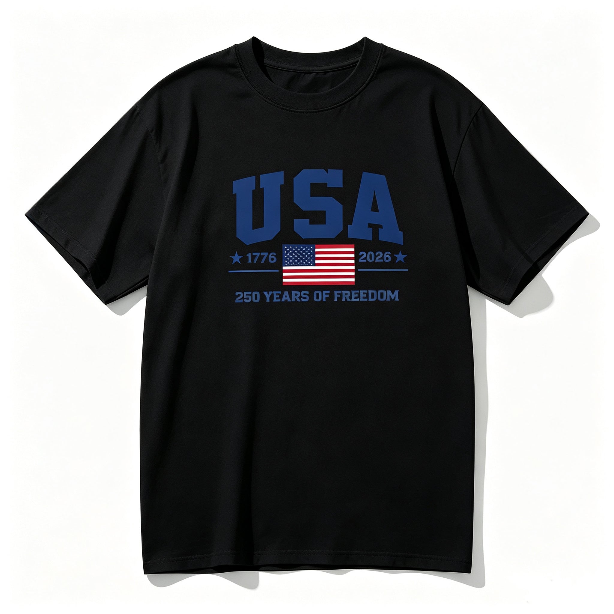 USA 250TH ANNIVERSARY 1776–2026 PATRIOTIC GRAPHIC T-SHIRT