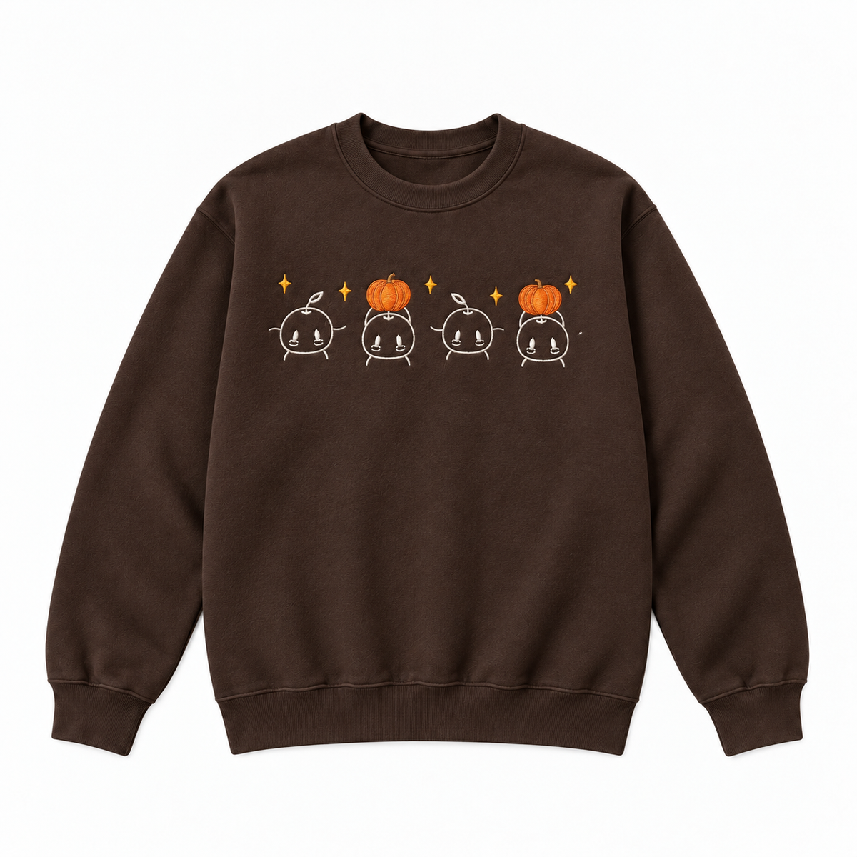 Cute Pumpkin Friends Fall Embroidered Apparel