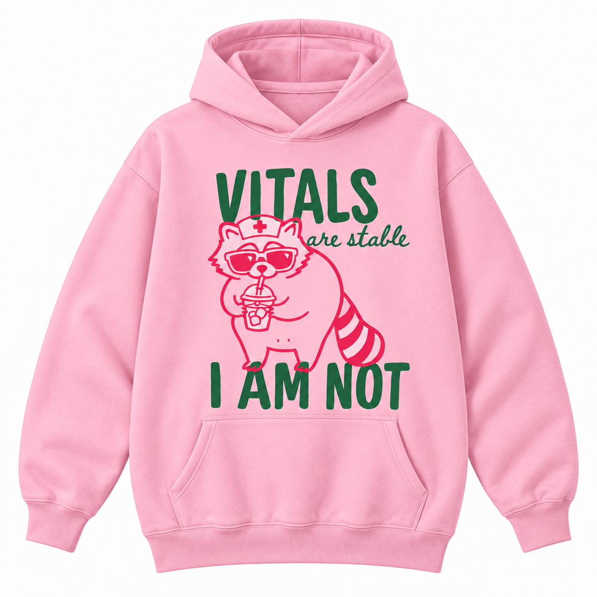 Vitals Are Stable I Am Not Raccoon Nurse Graphic Apparel